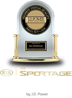 2016 SPORTAGE - 'Highest Ranked Small SUV in Initial Quality in the U.S.' by J.D. Power